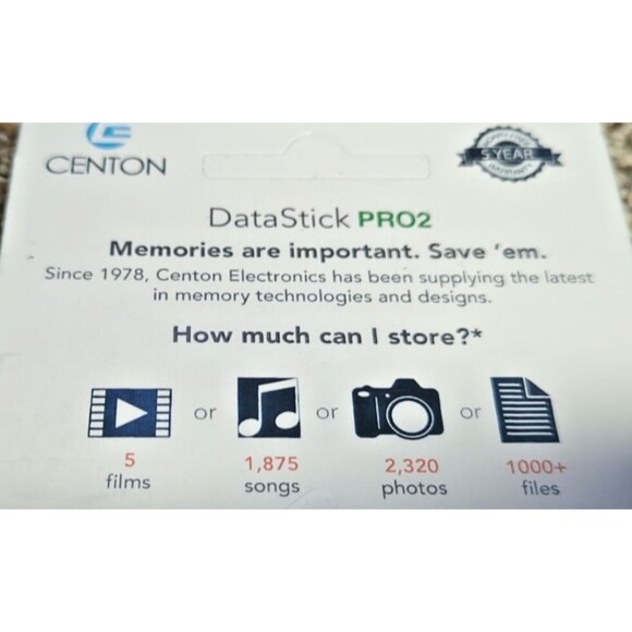 Centon DataStick Pro2 8GB USB 2.0 Flash Drive – Sealed, S1-U2T2-8G - Picture 8 of 11